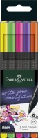 Faber-Castell Fineliner Grip Neon, 0,4mm, sortiert, 5er Etui